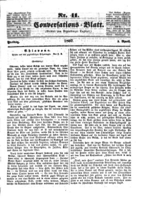 Regensburger Conversations-Blatt (Regensburger Tagblatt) Freitag 5. April 1867