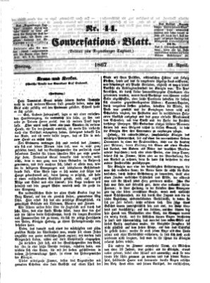 Regensburger Conversations-Blatt (Regensburger Tagblatt) Freitag 12. April 1867