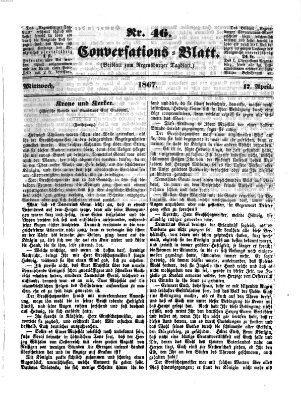 Regensburger Conversations-Blatt (Regensburger Tagblatt) Mittwoch 17. April 1867