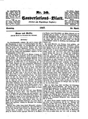 Regensburger Conversations-Blatt (Regensburger Tagblatt) Sonntag 28. April 1867