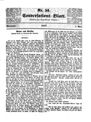 Regensburger Conversations-Blatt (Regensburger Tagblatt) Mittwoch 1. Mai 1867