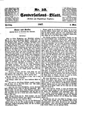 Regensburger Conversations-Blatt (Regensburger Tagblatt) Freitag 3. Mai 1867