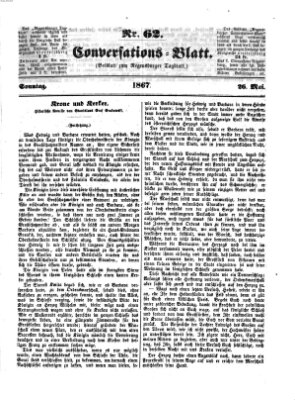 Regensburger Conversations-Blatt (Regensburger Tagblatt) Sonntag 26. Mai 1867