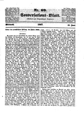 Regensburger Conversations-Blatt (Regensburger Tagblatt) Mittwoch 12. Juni 1867