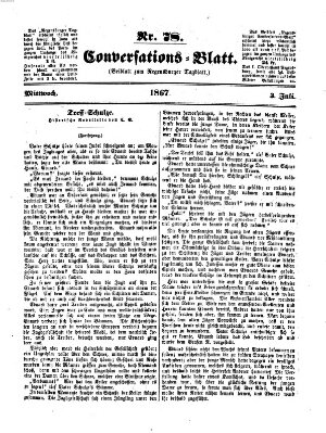 Regensburger Conversations-Blatt (Regensburger Tagblatt) Mittwoch 3. Juli 1867