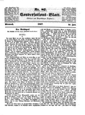 Regensburger Conversations-Blatt (Regensburger Tagblatt) Mittwoch 24. Juli 1867