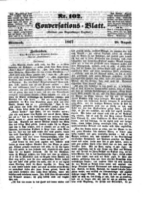 Regensburger Conversations-Blatt (Regensburger Tagblatt) Mittwoch 28. August 1867