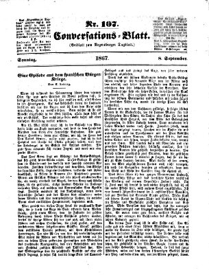 Regensburger Conversations-Blatt (Regensburger Tagblatt) Sonntag 8. September 1867