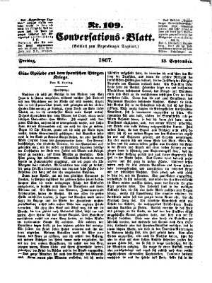 Regensburger Conversations-Blatt (Regensburger Tagblatt) Freitag 13. September 1867