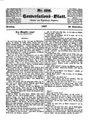 Regensburger Conversations-Blatt (Regensburger Tagblatt) Sonntag 29. September 1867