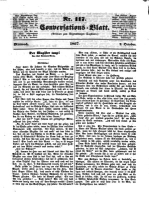 Regensburger Conversations-Blatt (Regensburger Tagblatt) Mittwoch 2. Oktober 1867