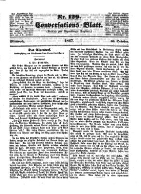 Regensburger Conversations-Blatt (Regensburger Tagblatt) Mittwoch 30. Oktober 1867