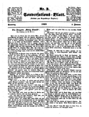 Regensburger Conversations-Blatt (Regensburger Tagblatt) Sonntag 5. Januar 1868