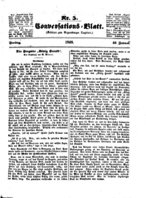 Regensburger Conversations-Blatt (Regensburger Tagblatt) Freitag 10. Januar 1868