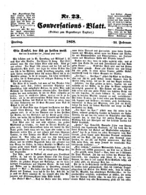 Regensburger Conversations-Blatt (Regensburger Tagblatt) Freitag 21. Februar 1868