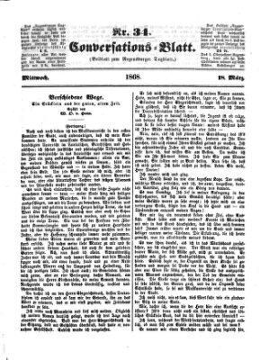 Regensburger Conversations-Blatt (Regensburger Tagblatt) Mittwoch 18. März 1868