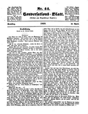 Regensburger Conversations-Blatt (Regensburger Tagblatt) Samstag 11. April 1868