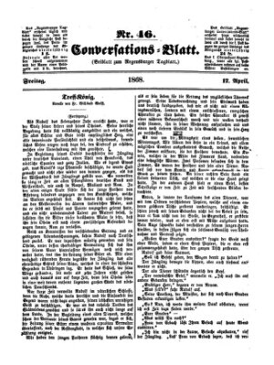 Regensburger Conversations-Blatt (Regensburger Tagblatt) Freitag 17. April 1868