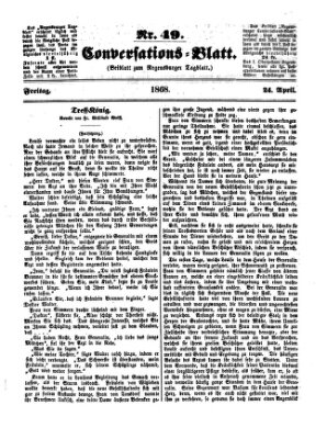 Regensburger Conversations-Blatt (Regensburger Tagblatt) Freitag 24. April 1868