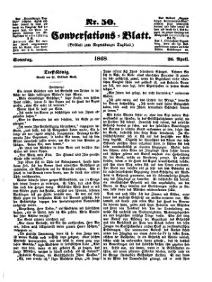 Regensburger Conversations-Blatt (Regensburger Tagblatt) Sonntag 26. April 1868