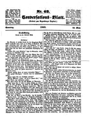 Regensburger Conversations-Blatt (Regensburger Tagblatt) Sonntag 24. Mai 1868