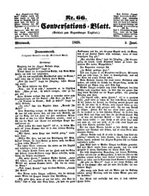 Regensburger Conversations-Blatt (Regensburger Tagblatt) Mittwoch 3. Juni 1868