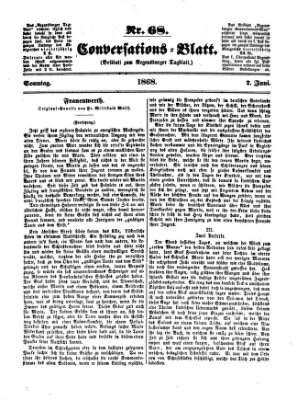 Regensburger Conversations-Blatt (Regensburger Tagblatt) Sonntag 7. Juni 1868