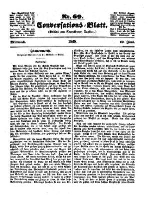 Regensburger Conversations-Blatt (Regensburger Tagblatt) Mittwoch 10. Juni 1868