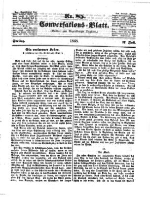 Regensburger Conversations-Blatt (Regensburger Tagblatt) Freitag 17. Juli 1868