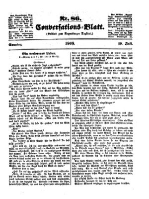 Regensburger Conversations-Blatt (Regensburger Tagblatt) Sonntag 19. Juli 1868