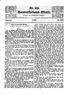 Regensburger Conversations-Blatt (Regensburger Tagblatt) Sonntag 26. Juli 1868