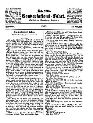 Regensburger Conversations-Blatt (Regensburger Tagblatt) Mittwoch 12. August 1868