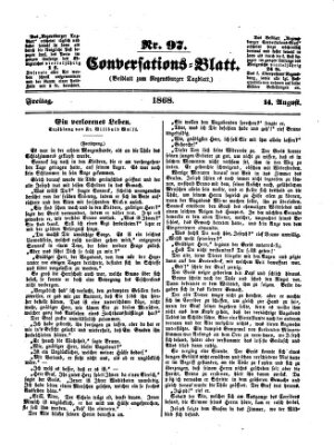 Regensburger Conversations-Blatt (Regensburger Tagblatt) Freitag 14. August 1868