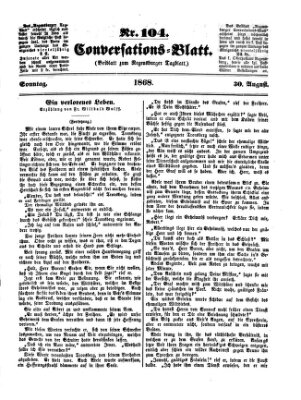 Regensburger Conversations-Blatt (Regensburger Tagblatt) Sonntag 30. August 1868