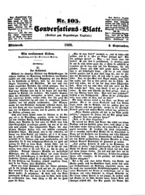 Regensburger Conversations-Blatt (Regensburger Tagblatt) Mittwoch 2. September 1868