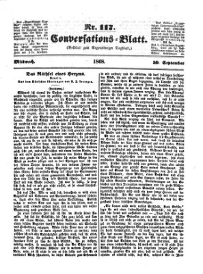 Regensburger Conversations-Blatt (Regensburger Tagblatt) Mittwoch 30. September 1868