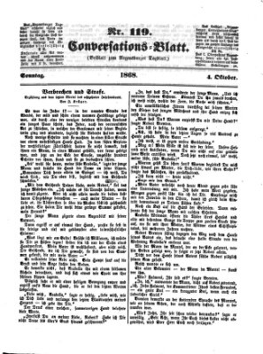 Regensburger Conversations-Blatt (Regensburger Tagblatt) Sonntag 4. Oktober 1868