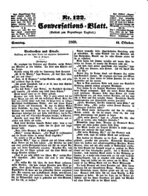 Regensburger Conversations-Blatt (Regensburger Tagblatt) Sonntag 11. Oktober 1868