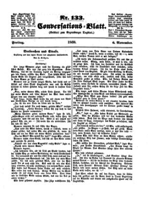 Regensburger Conversations-Blatt (Regensburger Tagblatt) Freitag 6. November 1868