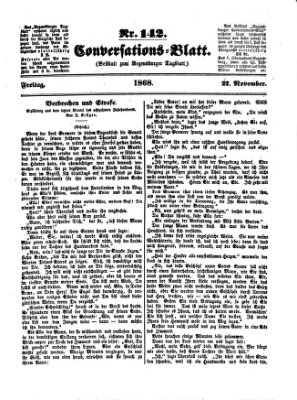 Regensburger Conversations-Blatt (Regensburger Tagblatt) Freitag 27. November 1868