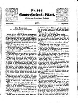 Regensburger Conversations-Blatt (Regensburger Tagblatt) Mittwoch 2. Dezember 1868