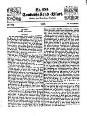 Regensburger Conversations-Blatt (Regensburger Tagblatt) Freitag 18. Dezember 1868