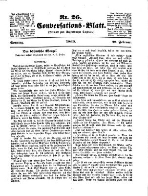 Regensburger Conversations-Blatt (Regensburger Tagblatt) Sonntag 28. Februar 1869