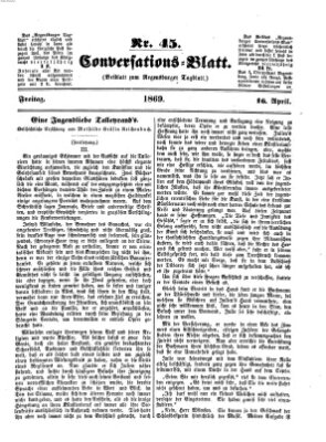 Regensburger Conversations-Blatt (Regensburger Tagblatt) Freitag 16. April 1869