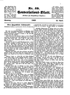 Regensburger Conversations-Blatt (Regensburger Tagblatt) Sonntag 25. April 1869