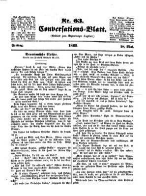 Regensburger Conversations-Blatt (Regensburger Tagblatt) Freitag 28. Mai 1869