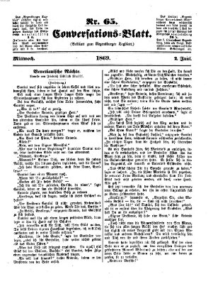 Regensburger Conversations-Blatt (Regensburger Tagblatt) Mittwoch 2. Juni 1869