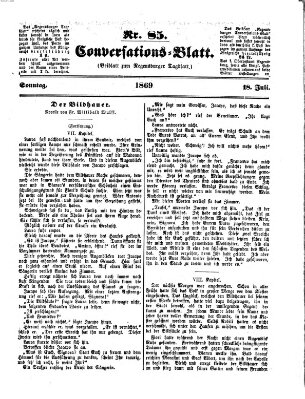 Regensburger Conversations-Blatt (Regensburger Tagblatt) Sonntag 18. Juli 1869