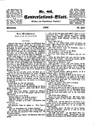 Regensburger Conversations-Blatt (Regensburger Tagblatt) Mittwoch 21. Juli 1869