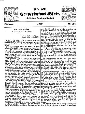 Regensburger Conversations-Blatt (Regensburger Tagblatt) Mittwoch 28. Juli 1869